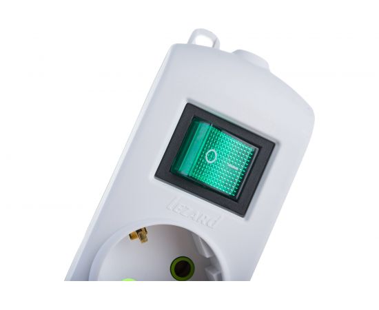 Колодка Lezard LETITIA с заземлением 6 входов с выключателем 721-0600-602 – изображение 3