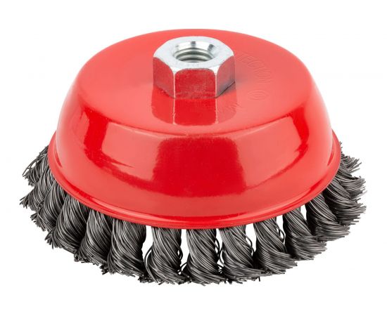 Чашечная стальная корщетка Курс для УШМ стальная 125 мм 39044 – изображение 3