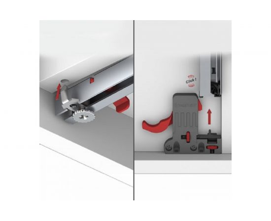 Направляющая частичного выдвижения с доводчиком SAMET SMART SLIDE, Lock-Fix 450 мм СТ-00001274 – изображение 4