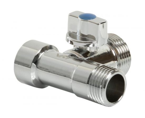 Кран 3-проходной шаровой VRT для стиральной машины 1/2-3/4-1/2 вн/нар/нар 507294 – изображение 5