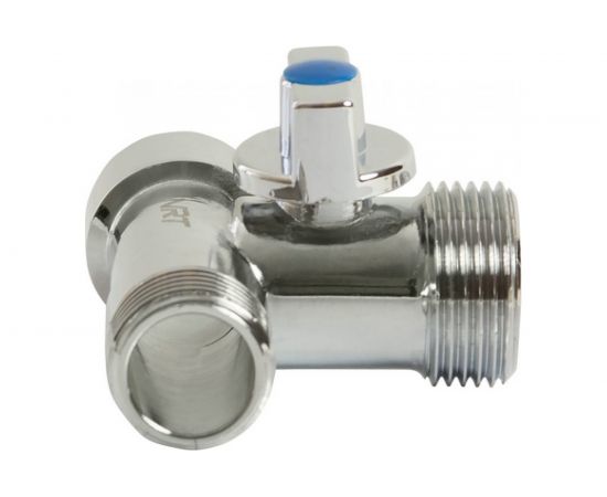 Кран 3-проходной шаровой VRT для стиральной машины 1/2-3/4-1/2 вн/нар/нар 507294 – изображение 6