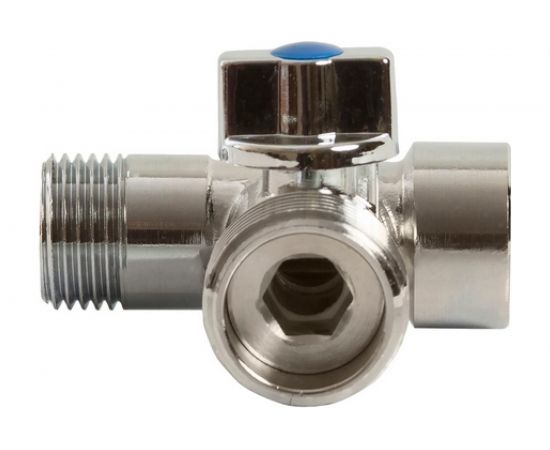 Кран 3-проходной шаровой VRT для стиральной машины 1/2-3/4-1/2 вн/нар/нар 507294 – изображение 8