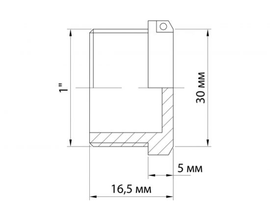 Заглушка VRT 1"", наружная, с контрольным отверстием, никель 1912-000025 503075 – изображение 9