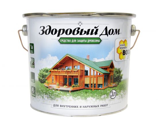 Деревозащитное средство Здоровый Дом бесцветный 3 л 90000857491 