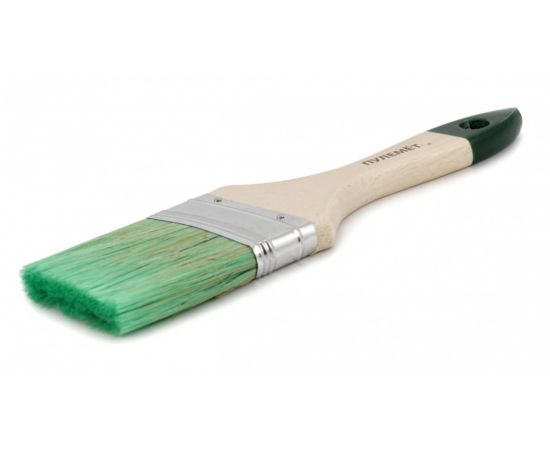 Плоская кисть для антисептиков и лазурей ZOLDER 63 х 12 мм, смешанная щетина, деревянная ручка 06314asz 