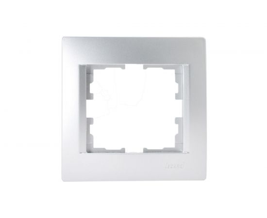1 местнаяая горизонтальная рамка Lezard KARINA б/вст матовое серебро 707-4300-146 