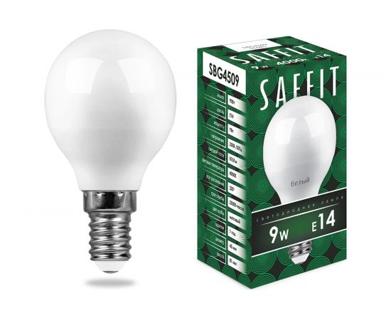 Светодиодная ламп SAFFIT 9W 230V E14 4000K, SBG4509 55081 