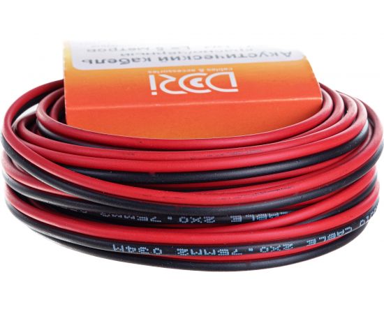 Акустический кабель DORI 2x0,75 чёрно-красный 5м, шт 10687 – изображение 2