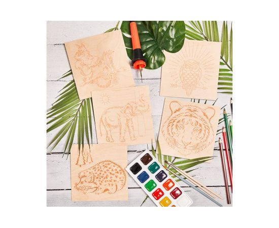 Доски для выжигания REXANT животные 5 шт. 12-0928 – изображение 2