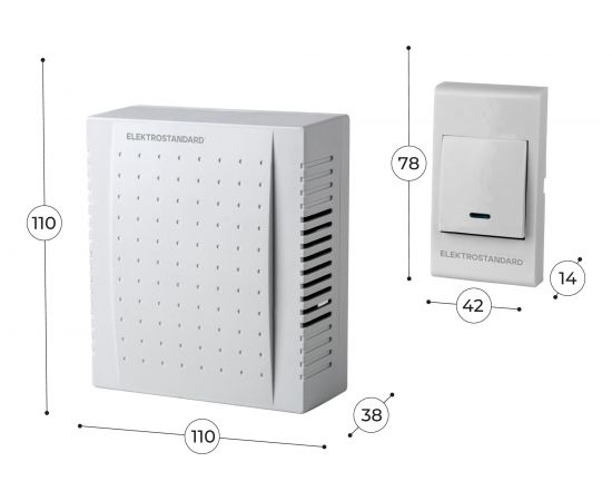 Электрический звонок Elektrostandard DBQ26M WM 1M IP44 бытовой дверной Белый a055431 – изображение 2