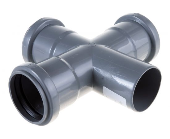 Канализационная крестовина АНИ Пласт DN 50х50х50 SCE000000050 – изображение 2