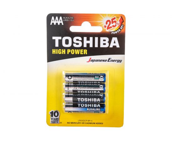 Алкалиновый элемент питания Toshiba LR03 4454 – изображение 3