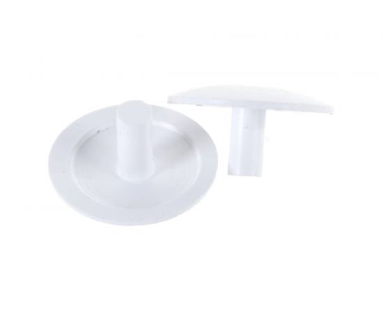 Заглушка на шуруп-стяжку ЕВРОПАРТНЕР 5 мм белая 40 шт. 16 1854 4 – изображение 3