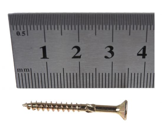 Шуруп Rusconnect CS 03535 с/нарез. д/дерева, потай, 3,5х35, 500 шт. Желтый цинк 313535 – изображение 4