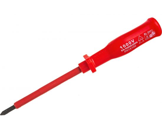 Крестовая изолированная отвертка РН 1х100 мм FIT IT 55807 – изображение 4