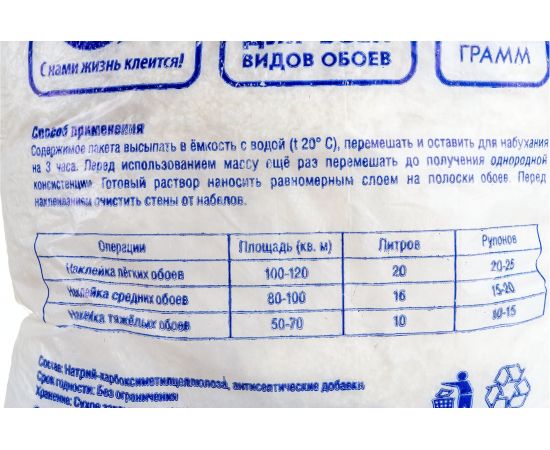 Клей для обоев КМЦ 1000 г 4607133680534 – изображение 4