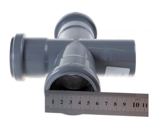 Канализационная крестовина АНИ Пласт DN 50х50х50 SCE000000050 – изображение 4