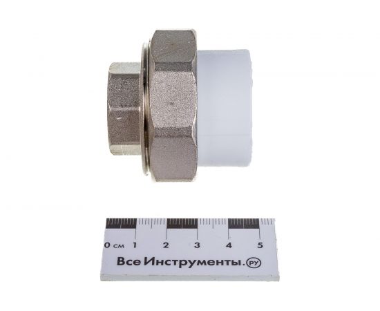 Комбинированная муфта VALFEX PP-R белая, разъем 32х3/4 дюйма ВР 10155220 127-0214 – изображение 4
