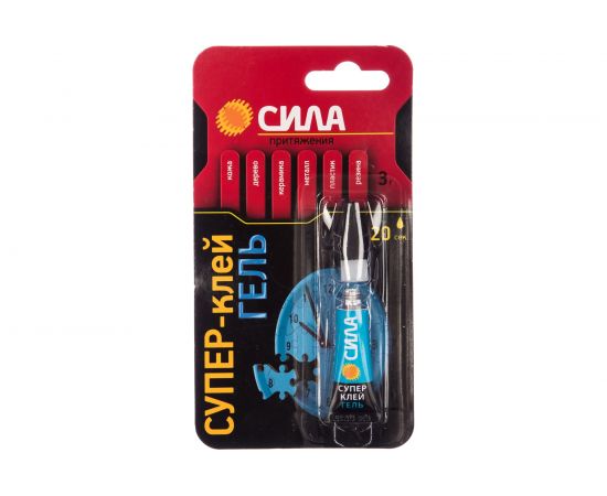 Супер-клей ГЕЛЬ 3 гр. BL-1 СИЛА SGBL1-3 C0039396 – изображение 6