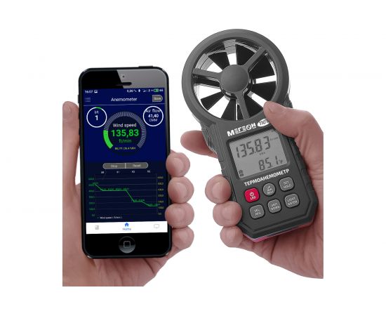 Цифровой термоанемометр с Bluetooth МЕГЕОН 11070 к0000031909 – изображение 7