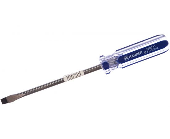 Отвертка HARDEN Халк намагниченная, SL8 х 150 мм, усиленная рукоятка, CRV 550211 