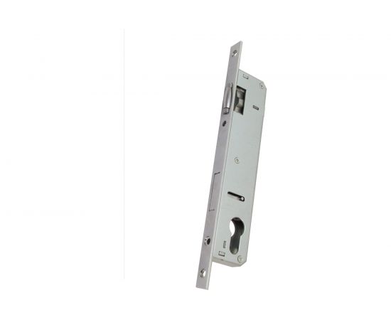 Врезной дверной замок DORF для ПВХ, м/о 92 мм, пл. 16 мм, д/м 40 мм, с роликовой защелкой 92/16/40R 00-00004174 