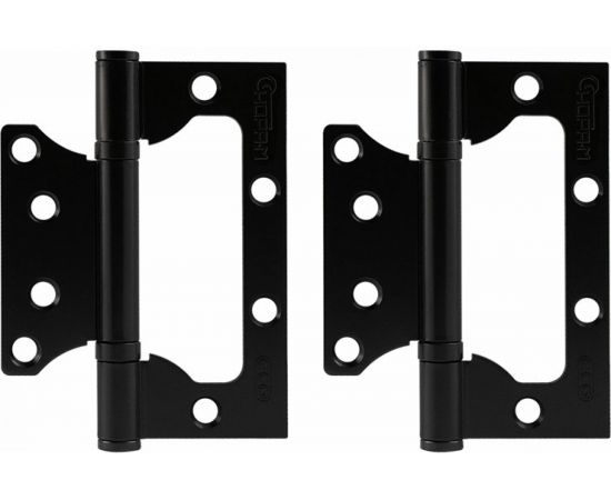 Петля накладная универсальная НОРА-М STD 800-4"" FHP-STD без колп.(черный, 100x75x2,5 мм) 18473 