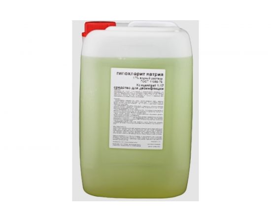 Дезинфицирующее средство APIS Гипохлорит натрия марка А 17% водный раствор, канистра 12 кг 4665296516442 