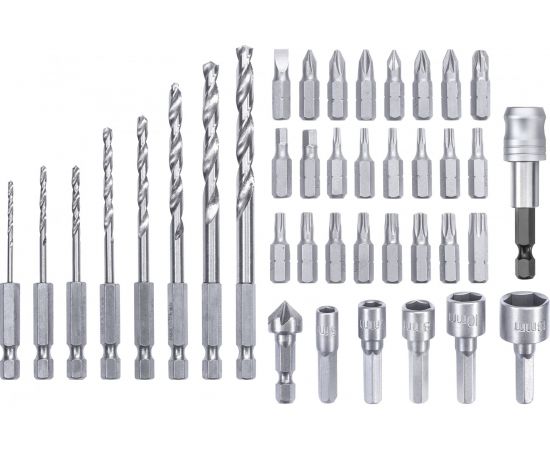 Набор бит, сверл, головок, 39 предметов, кейс kwb 108910 – изображение 2