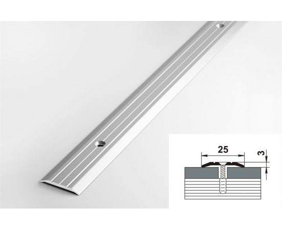 Порог прямой алюминиевый (25 мм; 0.9 м; без покрытия) Лука 00000001346 – изображение 2