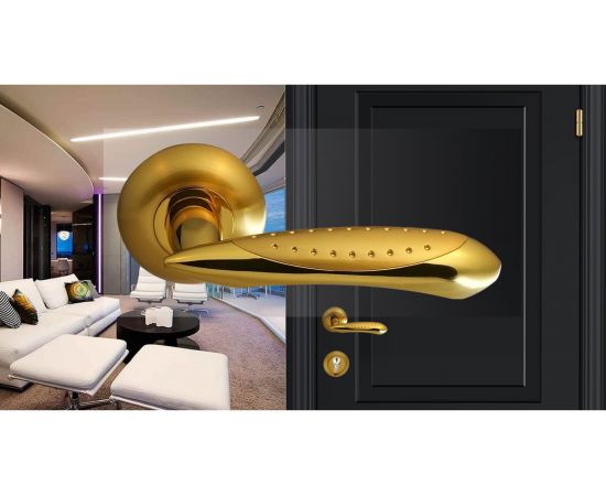 Дверная ручка на фланце CRIT РФ-8836 Зп/Зм 00436 – изображение 3