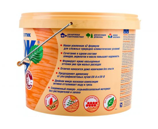 Антисептик для дерева СЕНЕЖ АКВАДЕКОР Х2-103 сосна, 9 кг 11042 – изображение 3
