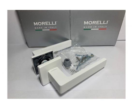Дверная ручка MORELLI HORIZONT SQ BIA цвет - белый 9012303 – изображение 3