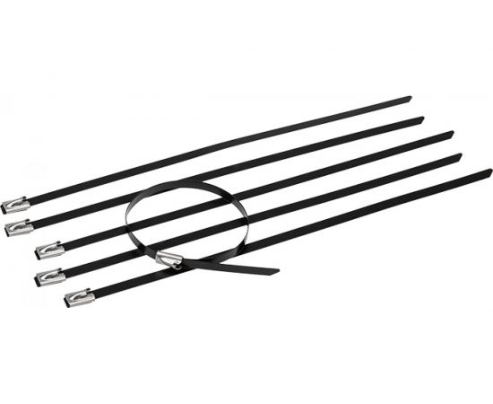 Стальной хомут с полимерным покрытием REXANT 300x4,6 50 шт 07-0308-5 – изображение 3