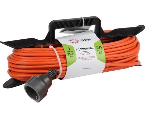 Силовой удлинитель ЭРА UFx-1e-3x1.5-30m-IP44 на рамке, c заземлением, 1 гнездо, 30м, ПВС, 3x1.5 Б0046830 – изображение 3