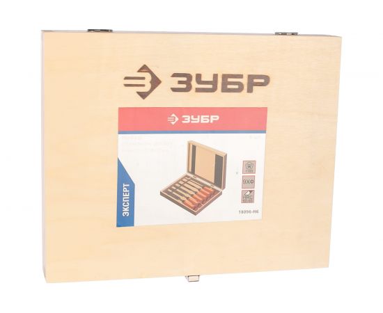 Набор стамесок-долот ЗУБР ЭКСПЕРТ, с деревянной ручкой, хромованадиевая сталь, 6; 10; 12; 16; 20; 25мм, 6шт 18096-H6 – изображение 3