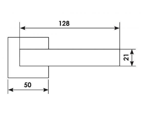 Дверная ручка MORELLI HORIZONT SQ BIA цвет - белый 9012303 – изображение 4