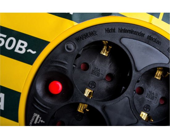 Удлинитель на катушке IEK 4х10м УК10 с термозащитой 3х1.0 Industrial WKP14-10-04-10 277734 – изображение 4