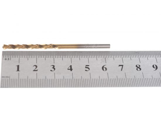 Сверло по металлу (3.2х65х36 мм; А1; Р9; нитрид титана) Туламаш 98294 – изображение 4