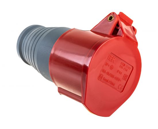 Кабельная розетка IEK 16A 3P+Е 380В IP44 214 ИЭК PSR22-016-4 9693472 – изображение 5