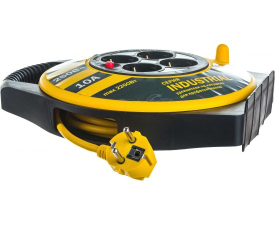 Удлинитель на катушке IEK 4х10м УК10 с термозащитой 3х1.0 Industrial WKP14-10-04-10 277734 – изображение 6