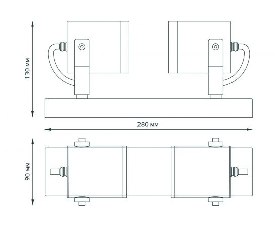 Настенный садово-парковый светильник Gauss Sonata архитектурный, 2xGU10, 280x90x130mm GD153 – изображение 6