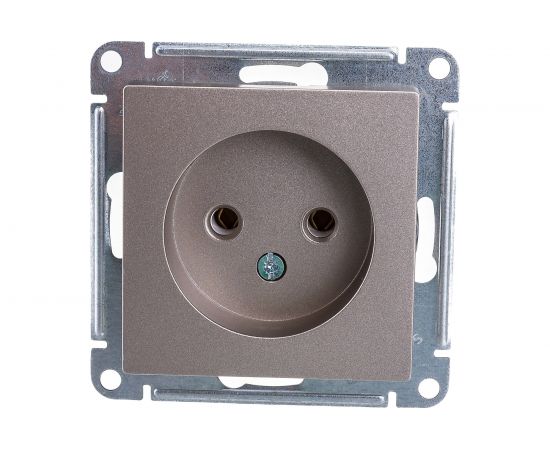 Механизм розетки Schneider Electric 1-м СП ATLAS DESIGN без заземления, 16А, шампань ATN000541 1240325 