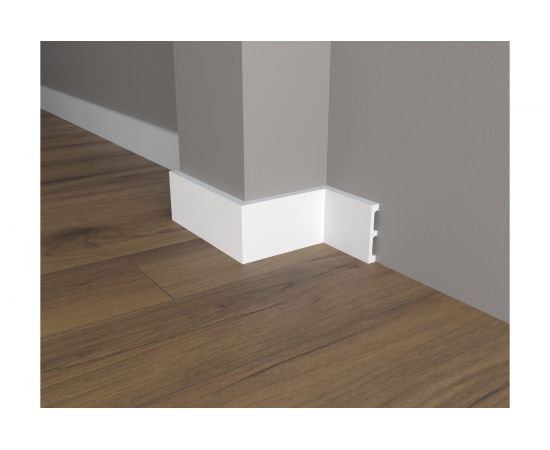 Напольный плинтус Decor-Dizayn ударопрочный влагостойкий под покраску 80Х13Х2000 мм DD708 