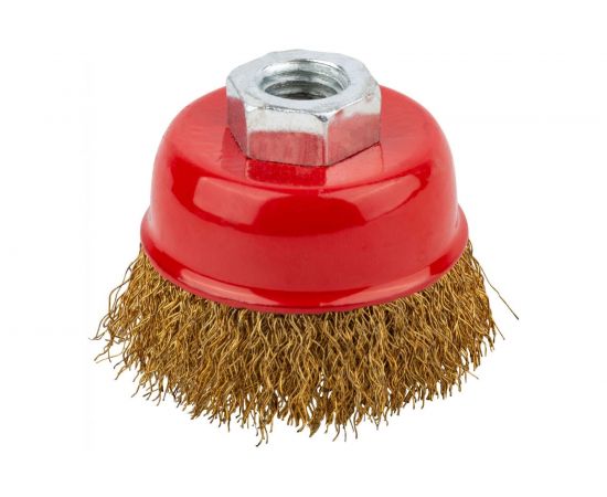 Корщетка чашечная (65 мм; М14; латунированная проволока) для УШМ КУРС 39036 