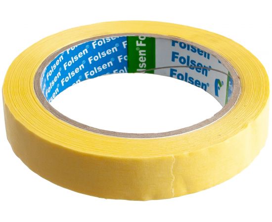 Малярная лента FOLSEN желтая, 60oC, 19мм x 35м 0213519 