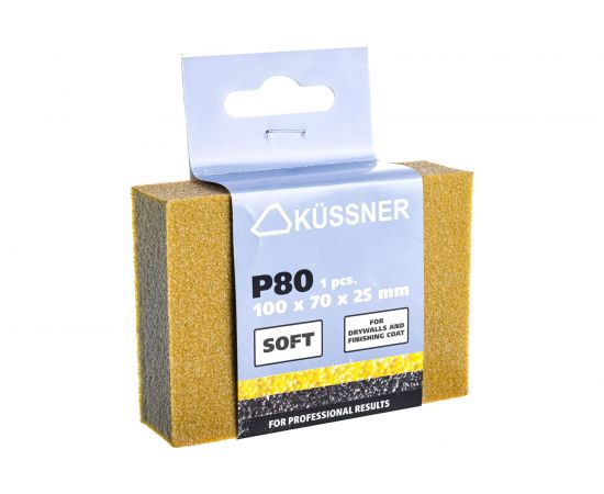 Шлифовальный брусок KUSSNER Р80 Soft, 100x70x25 мм 1000-230080 