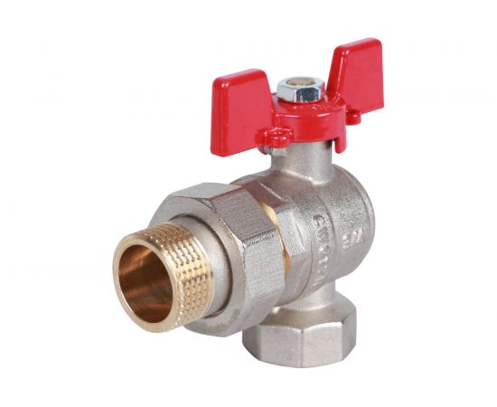 Шаровой кран угловой с американкой ROMMER 3/4"", ВН/НР, RBV-0006-0610220, RG008UB5BO3F41 