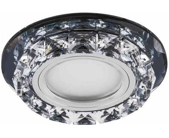 Встраиваемый потолочный светильник FERON со светодиод подсветкой, черный, прозрач, CD878 28822 