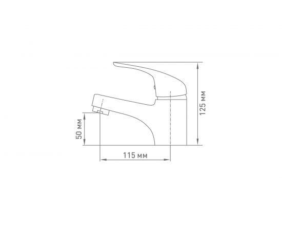 Смеситель для умывальника Mix&Fix 1003 Зетта одноручный, картридж 40 мм тов-114478 – изображение 2